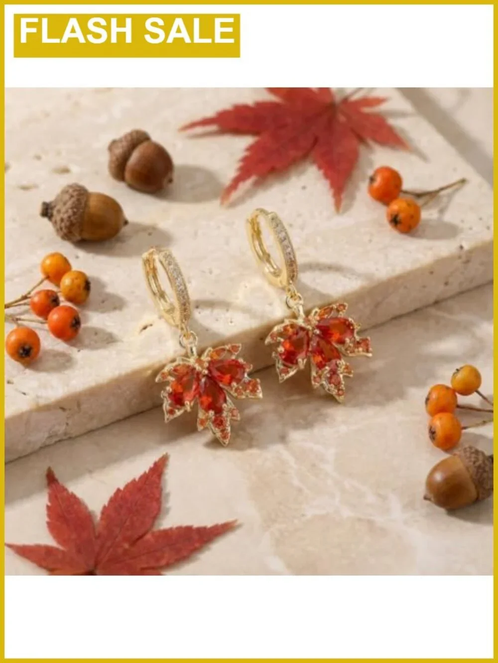 Small Hoop Dangle Earrings for Women Rhinestone CZ Leaf Flower Butterfly